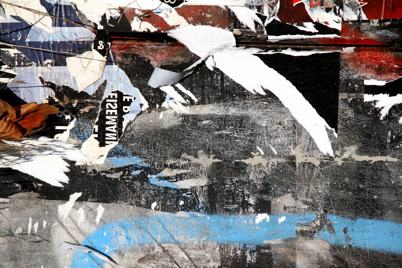  gray wall with flyers residues  picture