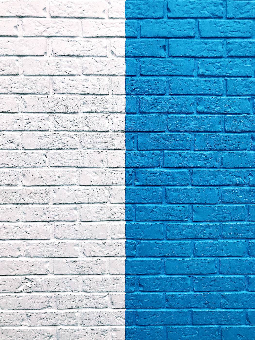  blue and white painted wall  picture