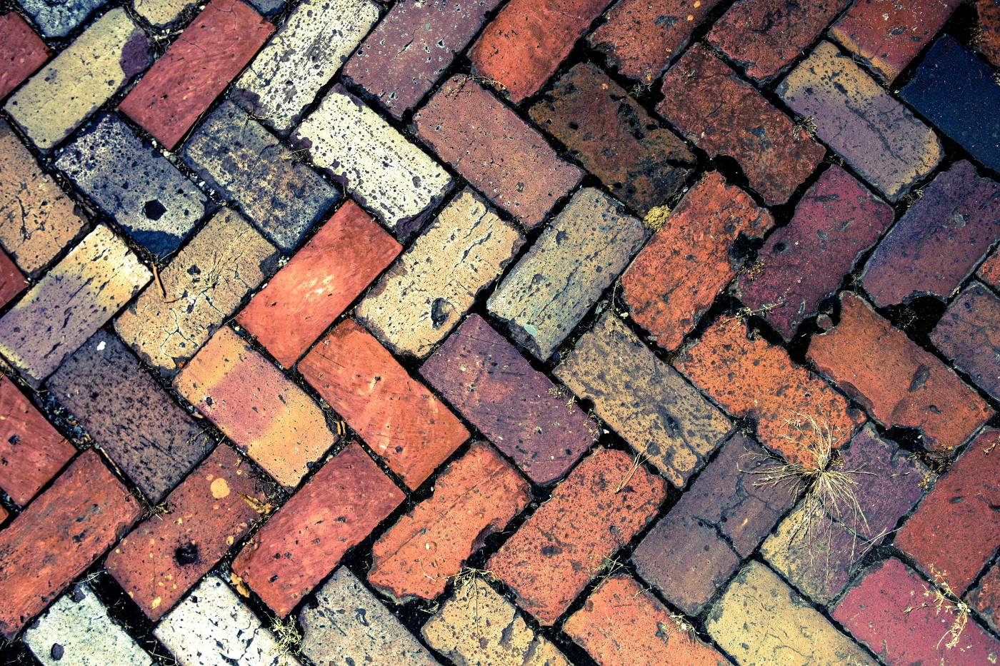  brown and gray brick pavement  picture