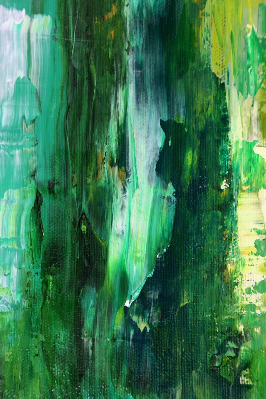  green and white abstract painting  picture