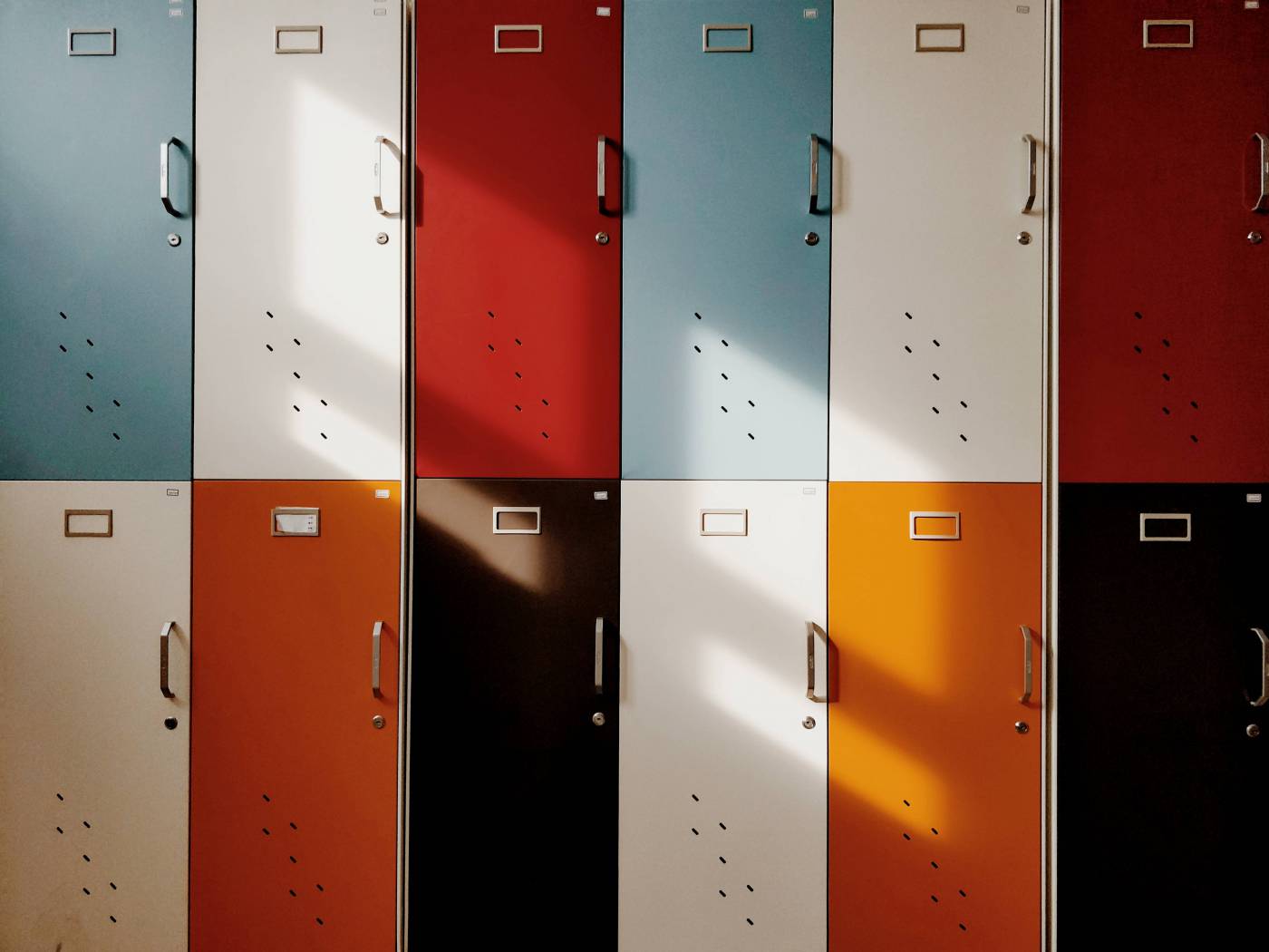  assorted-color lockers  picture