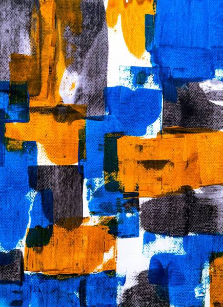  blue, orange, and gray abstract art 