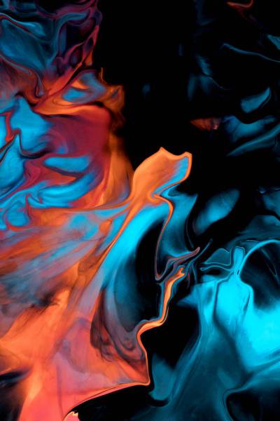  blue and black abstract painting 
