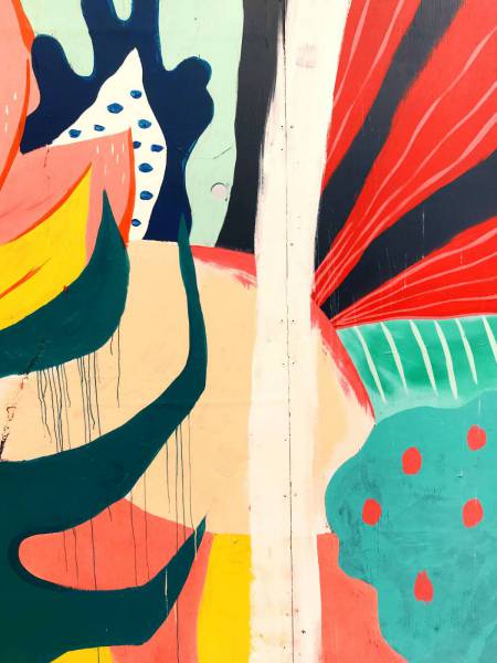 pattern white, red, and green abstract painting art