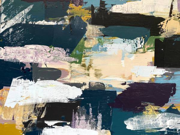 pattern yellow green and white abstract painting art