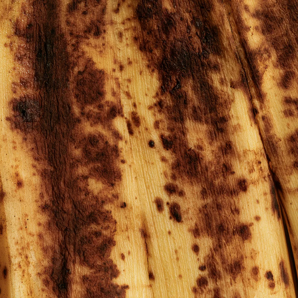 banana texture overripe banana skin dense brown mottling soft