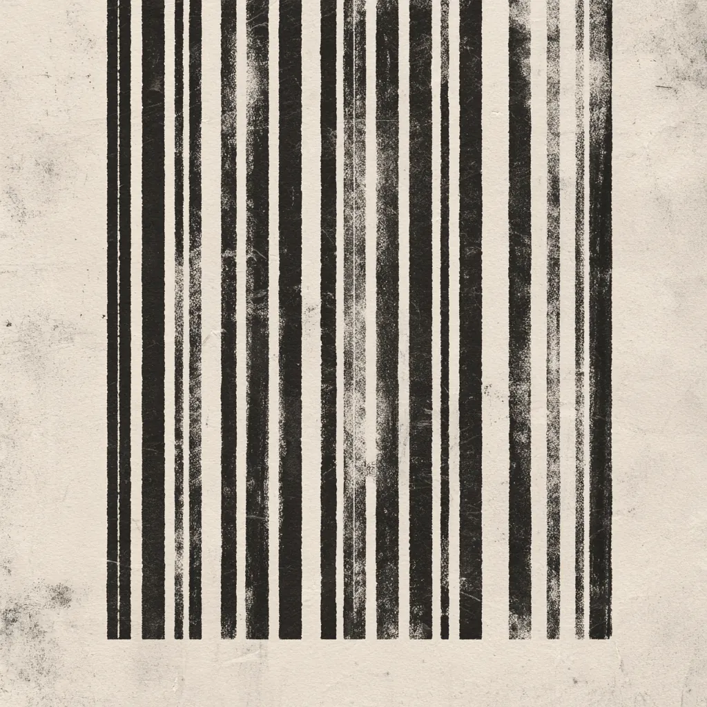 barcode texture distressed barcode printing faded black lines