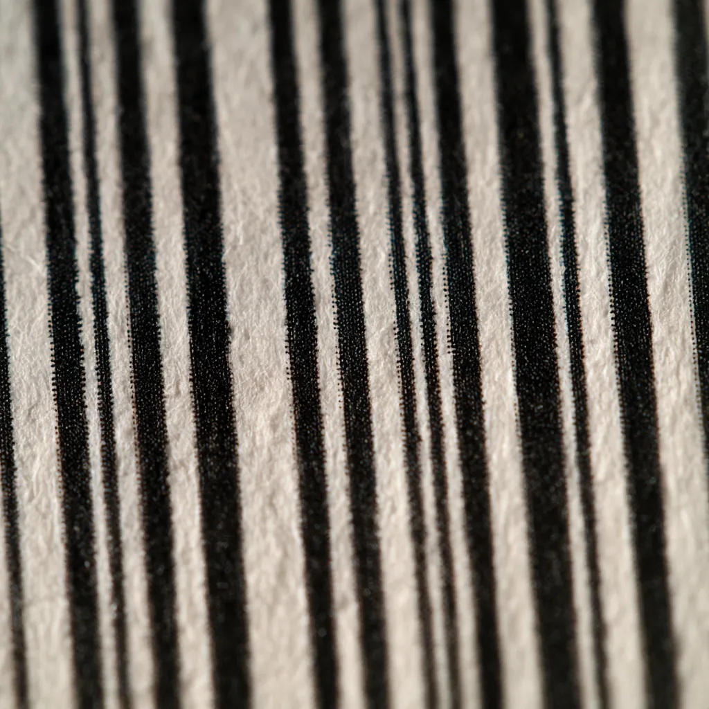 barcode texture macro printed barcode surface visible ink dot