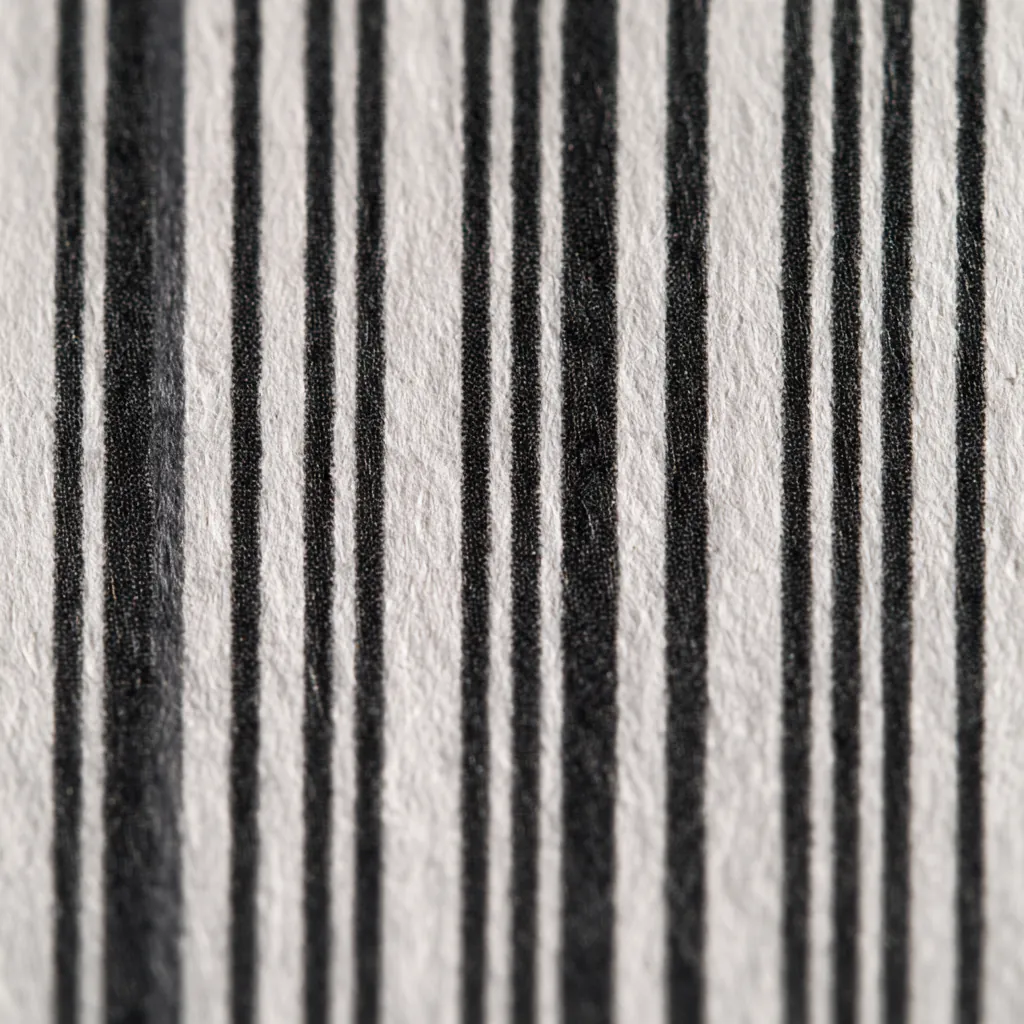 barcode texture macro printed barcode surface visible ink dot