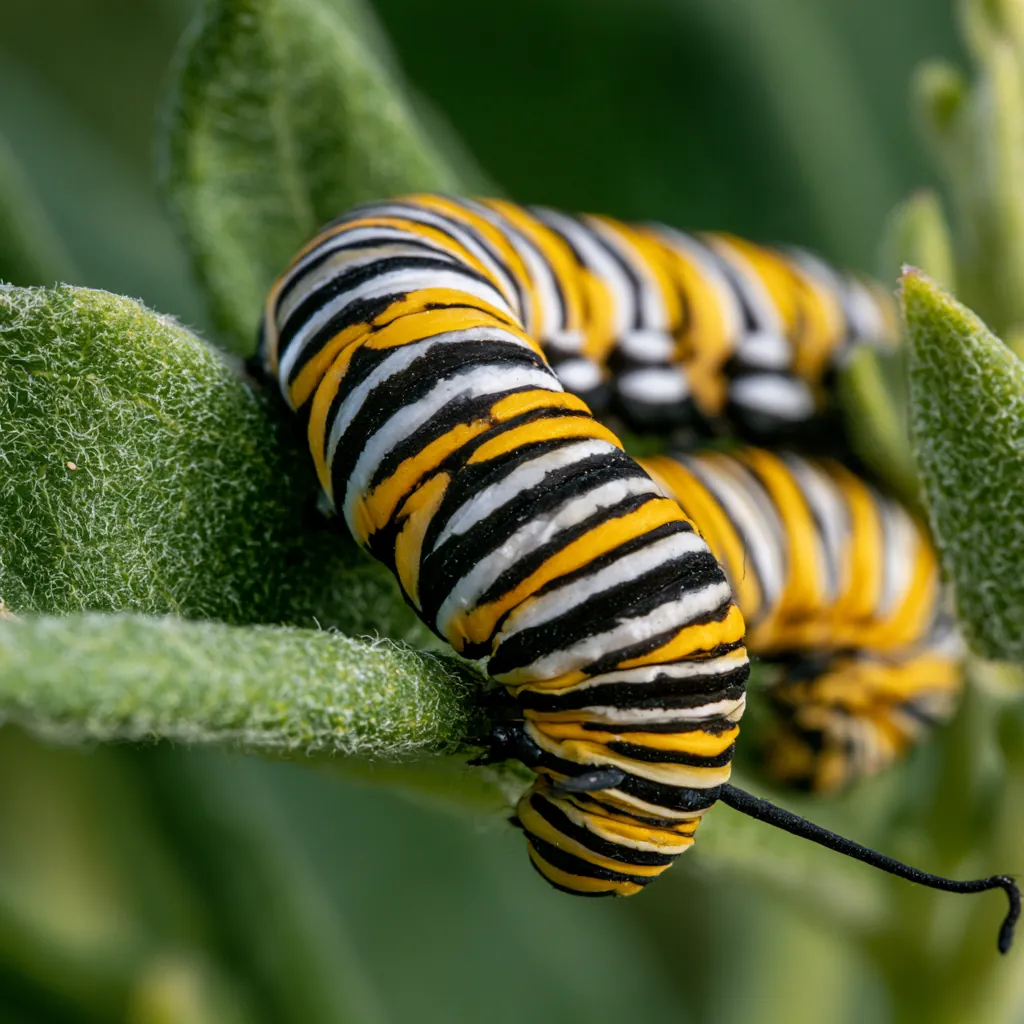 caterpillar texture monarch caterpillar striped body black wh