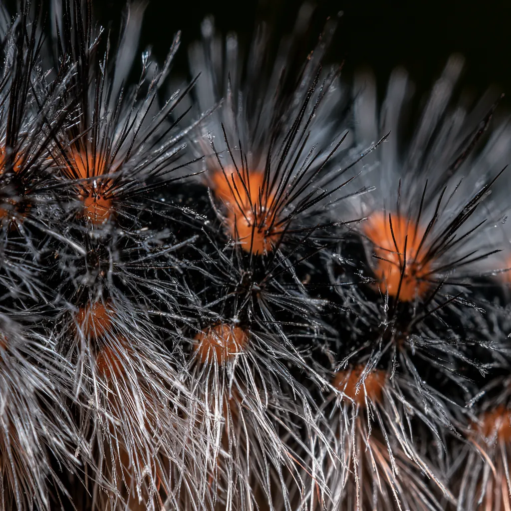 caterpillar texture spiky caterpillar surface sharp branching