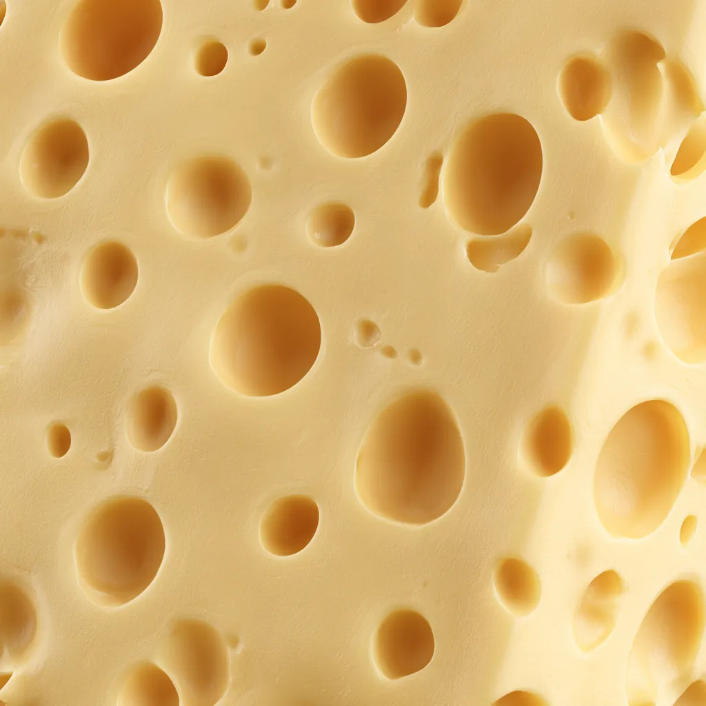 cheese texture photorealistic swiss cheese surface round hole