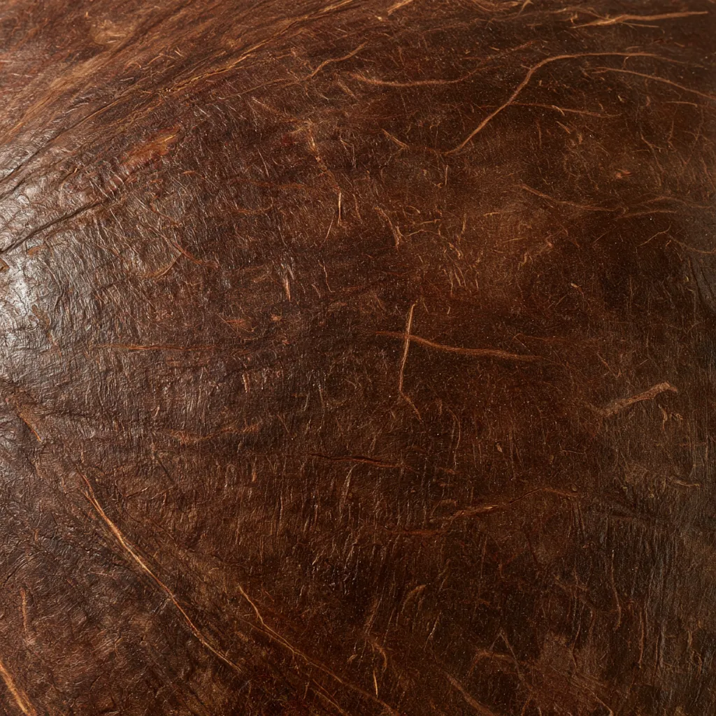 coconut texture polished coconut shell surface dark brown gra