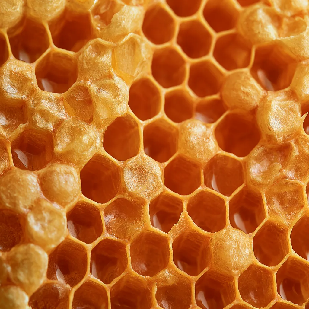honeycomb texture empty honeycomb cells soft amber wax textur