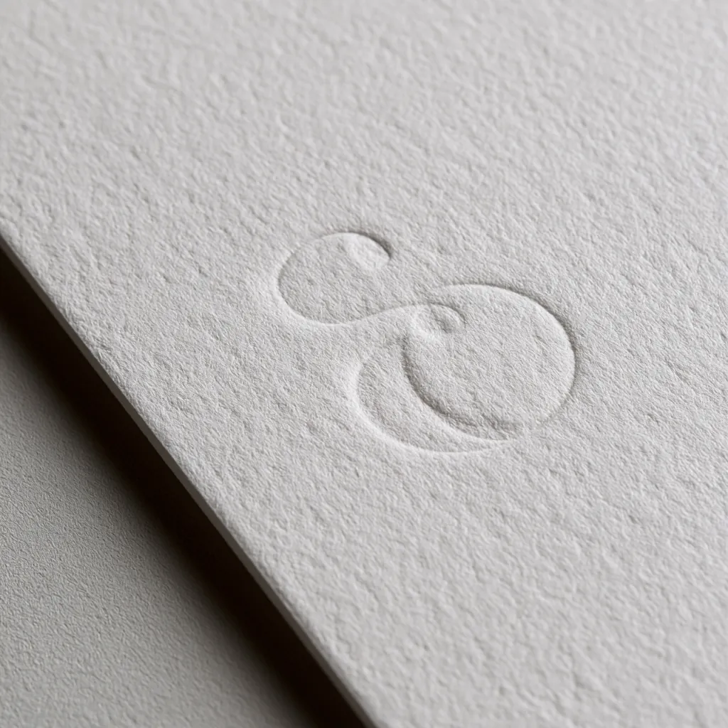 letterpress texture blind debossed paper surface subtle reces