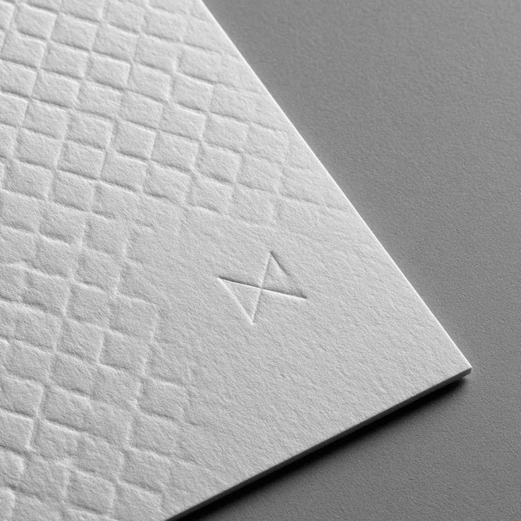letterpress texture minimal debossed geometric pattern heavy