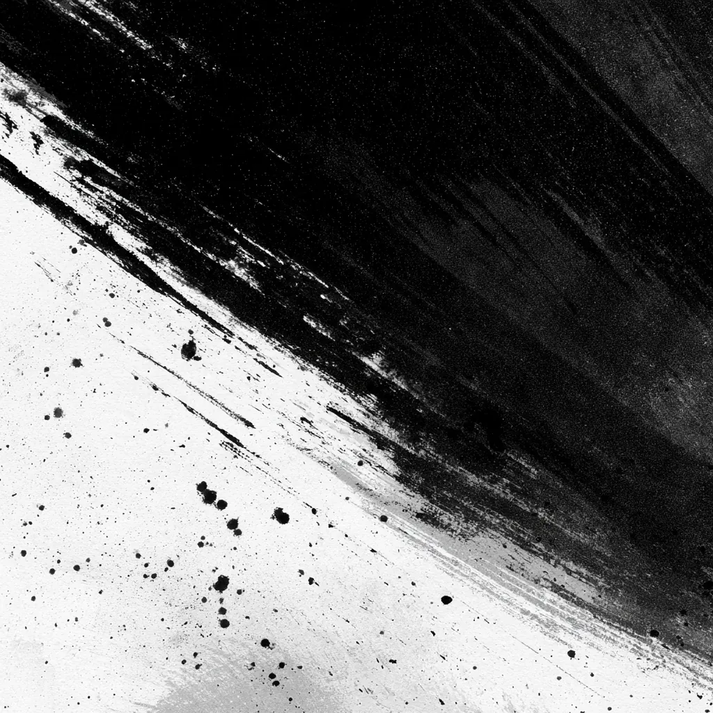 manga texture black brush strokes and dry ink marks expressiv