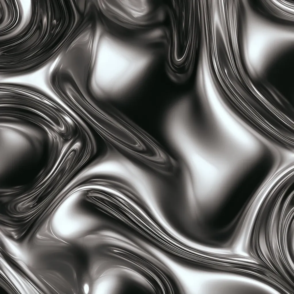 metallic texture realistic liquid metal chrome surface smooth