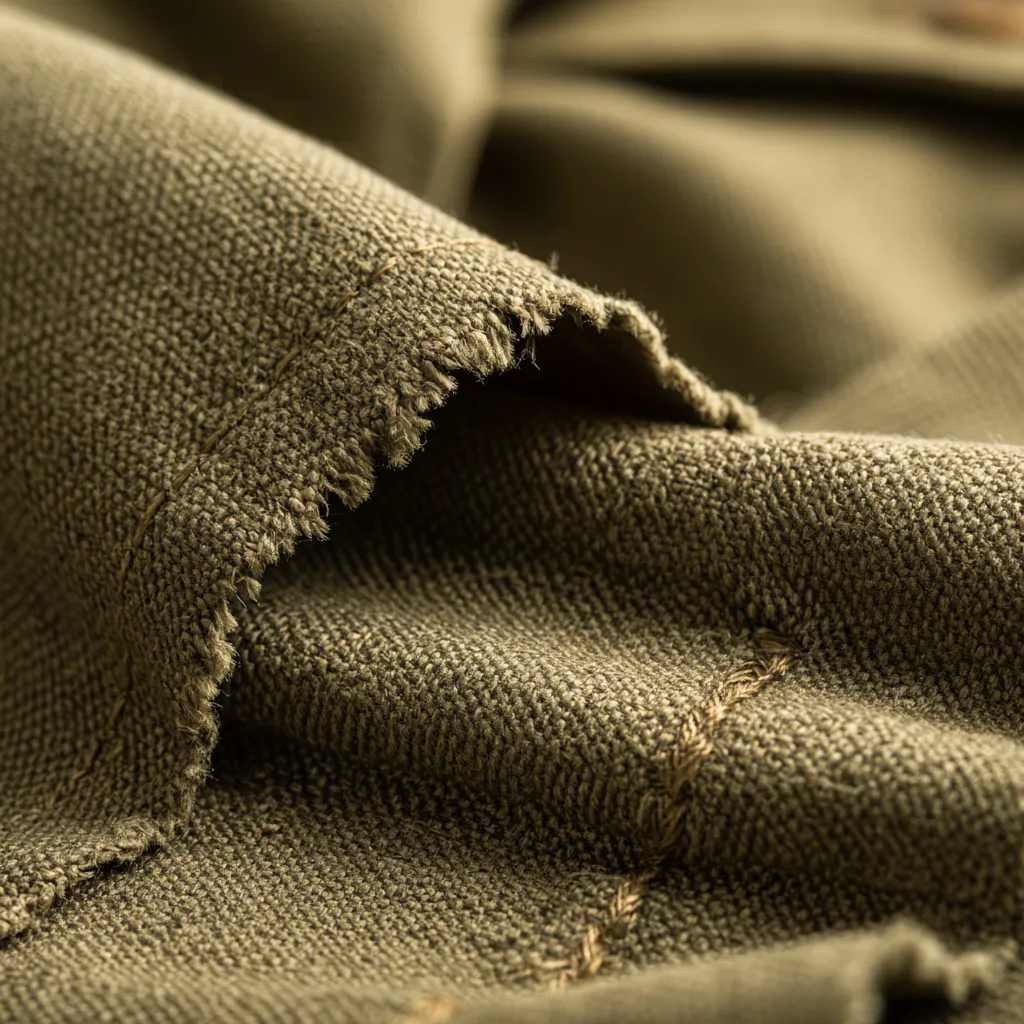 military texture khaki uniform fabric close-up dense twill we