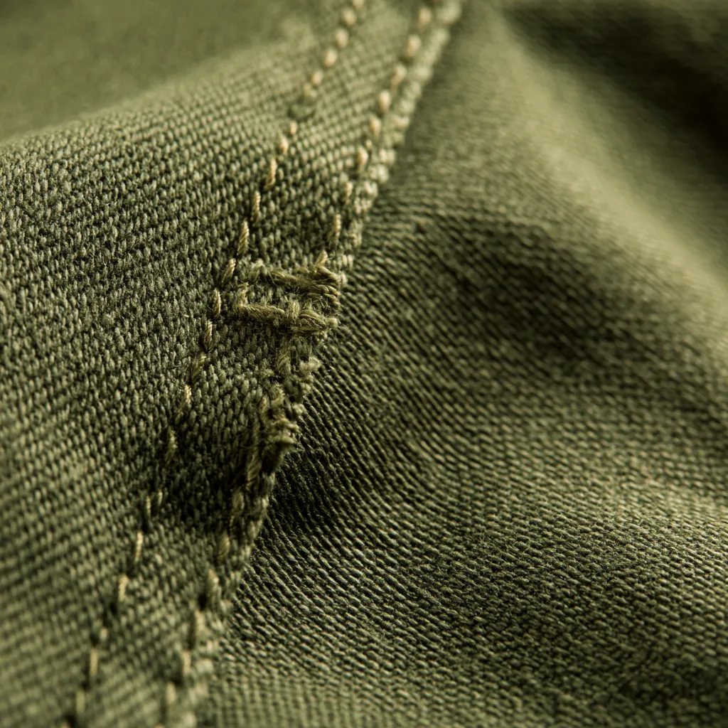 military texture khaki uniform fabric close-up dense twill we