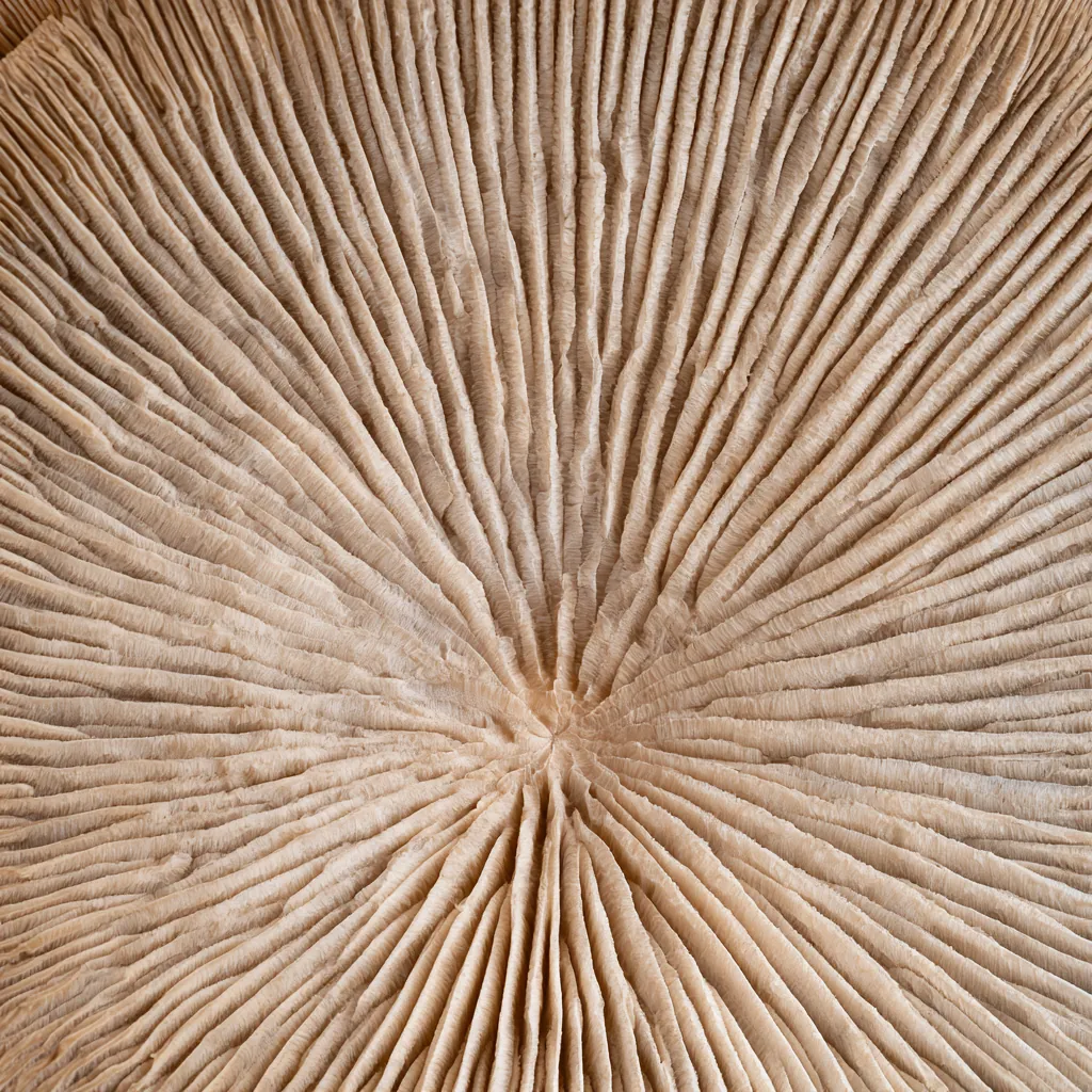 mushroom texture full-frame mushroom gill pattern intricate