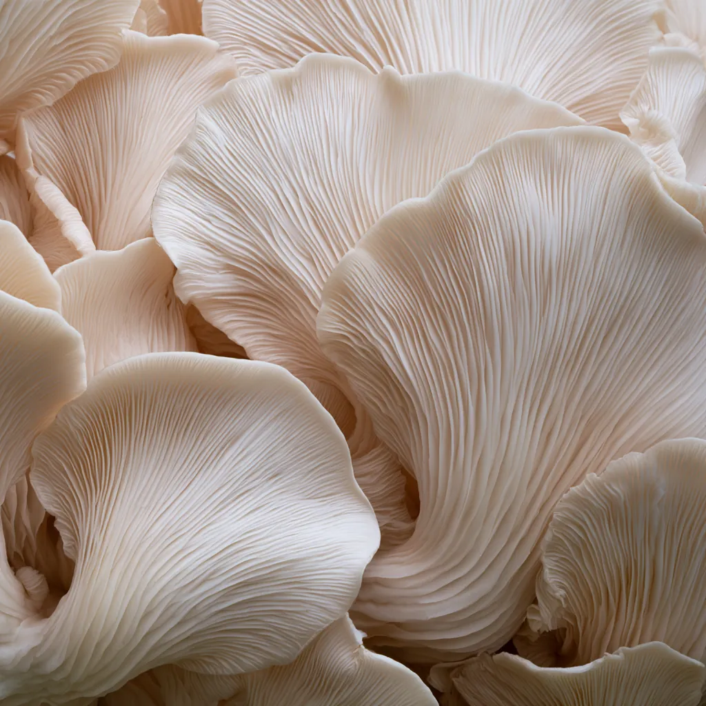 mushroom texture oyster mushroom gills close-up delicate laye