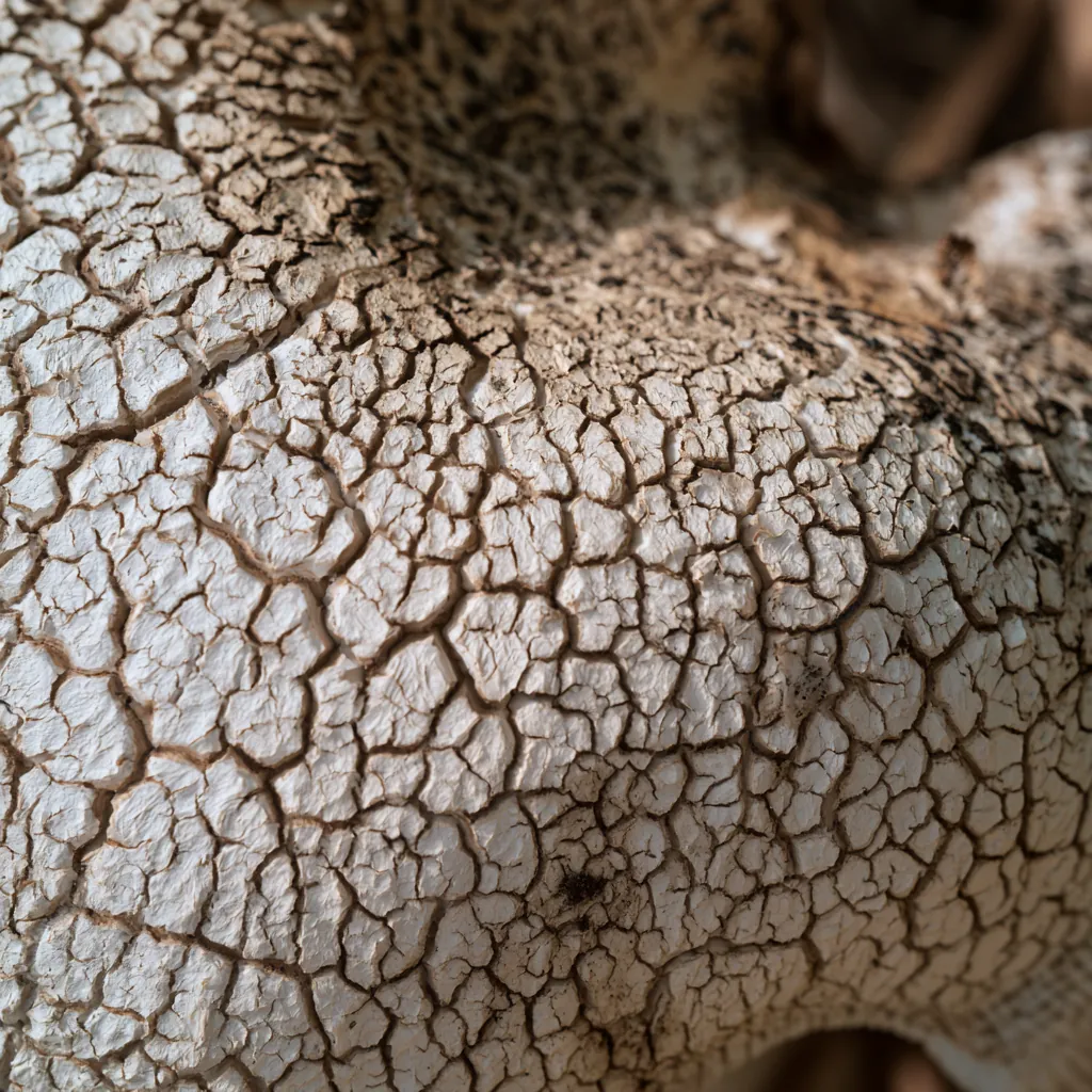 mushroom texture textured wild mushroom cap cracked dry surfa