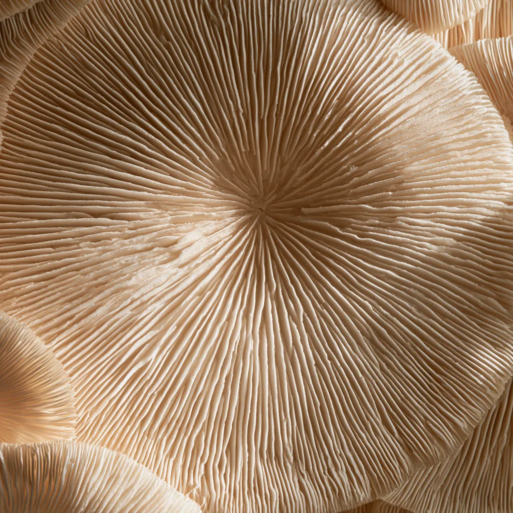 mushroom texture underside mushroom gills densely arranged ra
