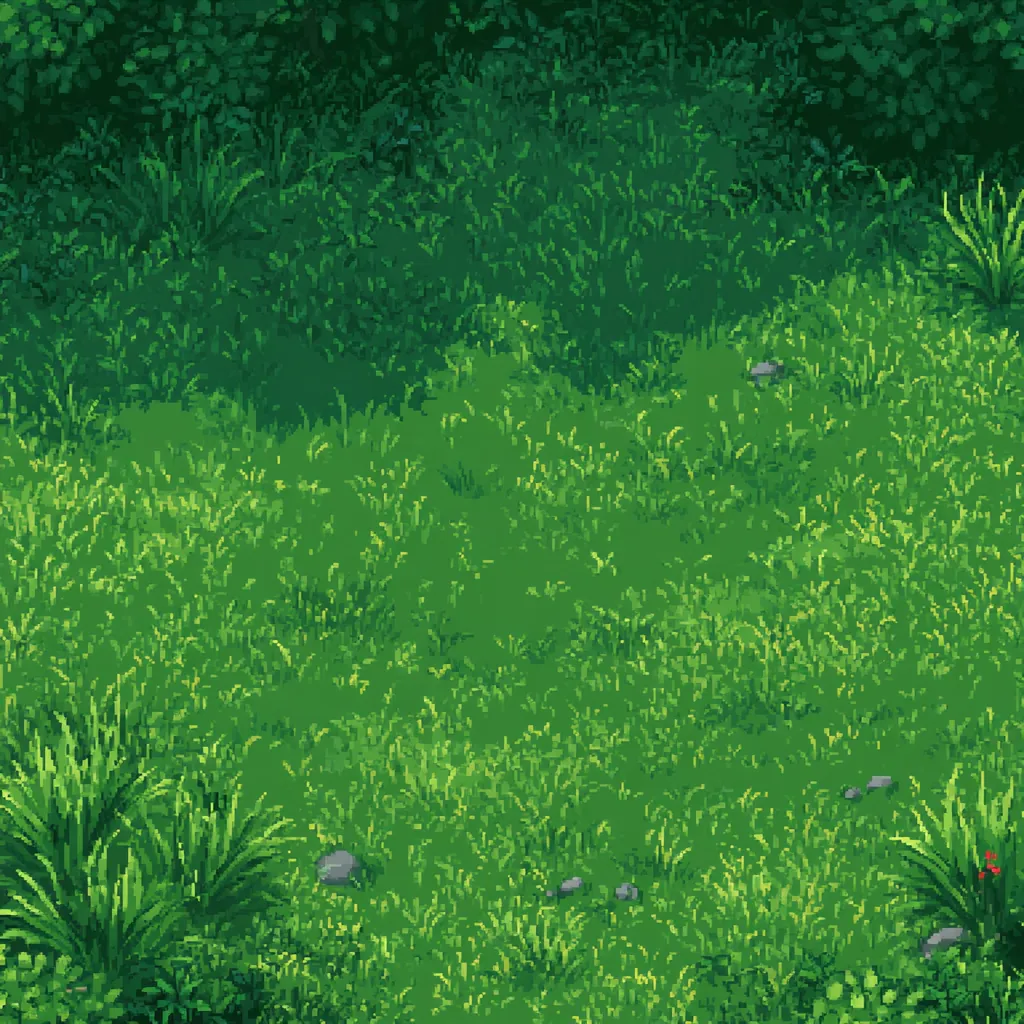 pixel art grass texture RPG game meadow tile rich green palet