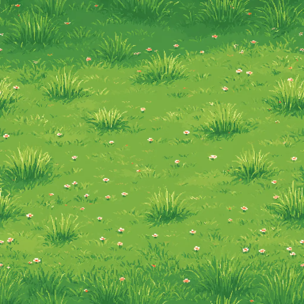 pixel art grass texture bright meadow surface small pixel flo