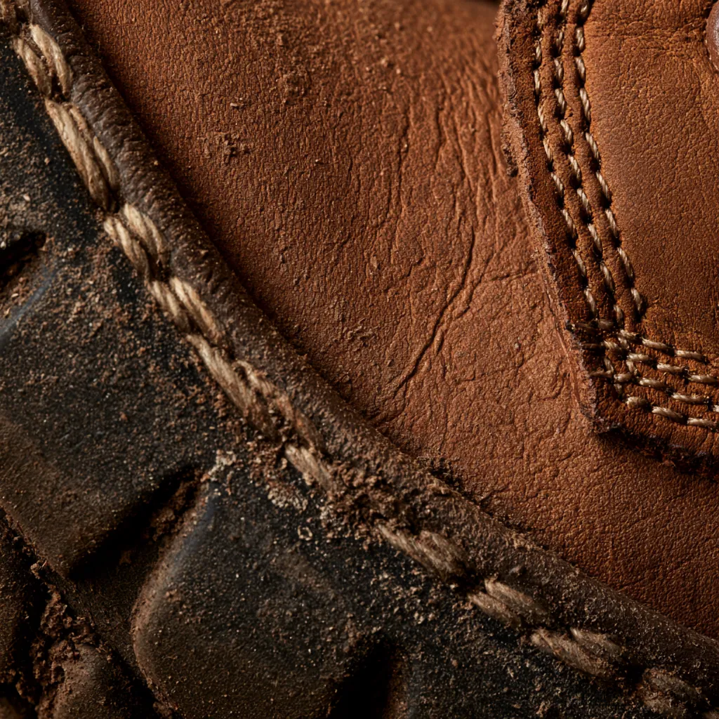 shoe texture rugged hiking boot leather cracked finish dirt