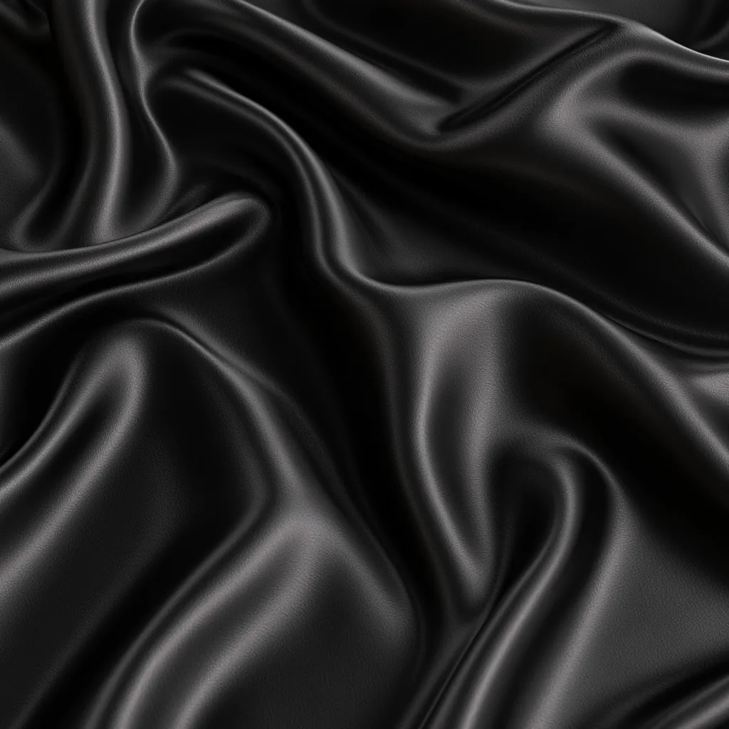 silk texture photorealistic black silk fabric smooth flowing