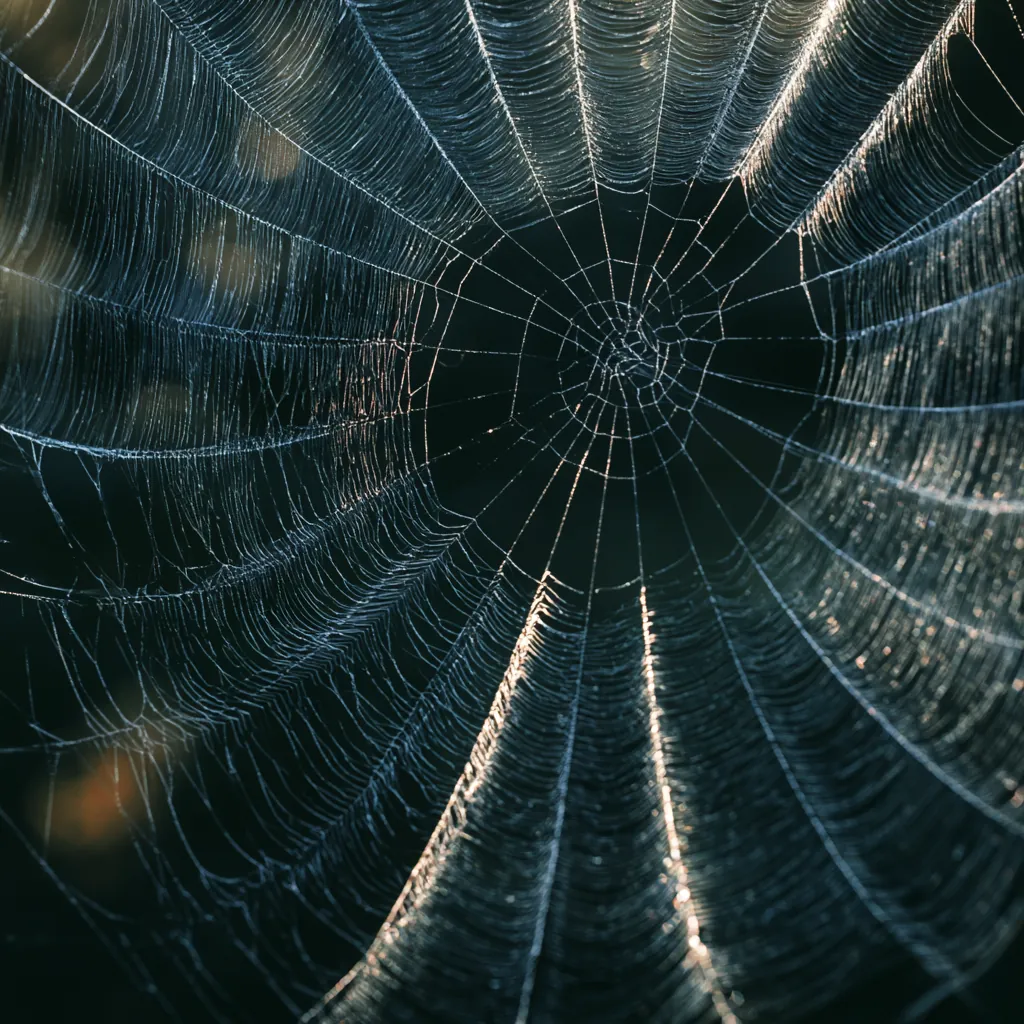 spider texture geometric orb web pattern delicate silk thread
