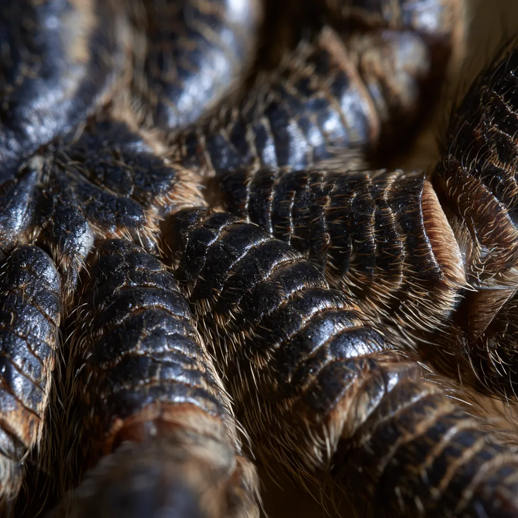 spider texture spider exoskeleton surface dark glossy plates