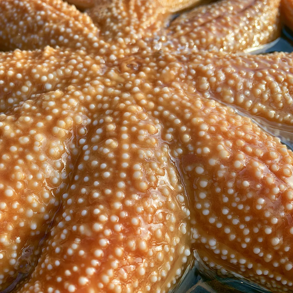starfish texture damp marine skin raised dots and subtle wet