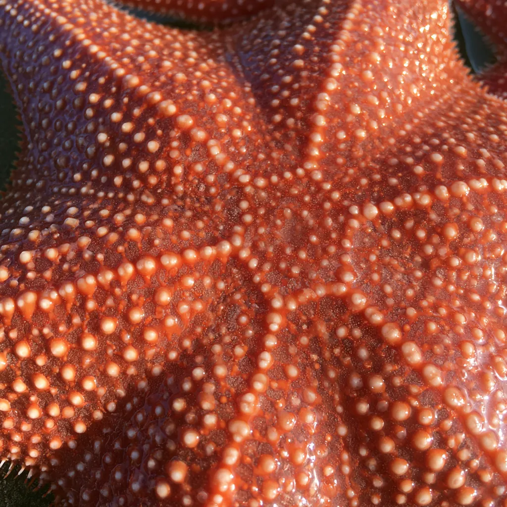 starfish texture damp marine skin raised dots and subtle wet