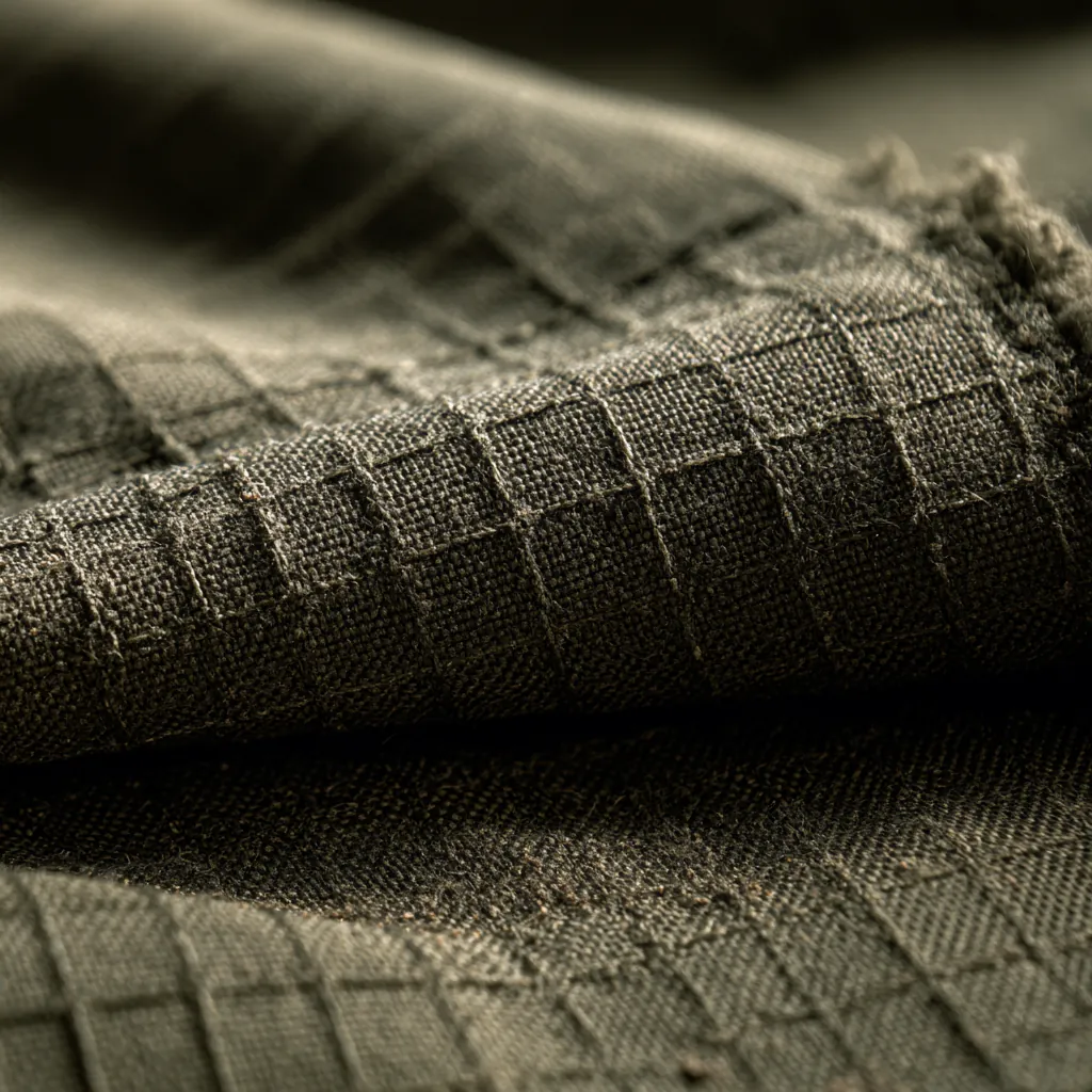 tactical texture olive green ripstop fabric square reinforcem