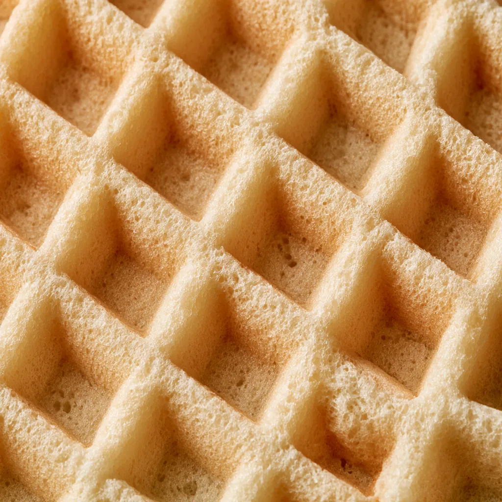 waffle texture soft pale waffle grid fluffy baked pores clean