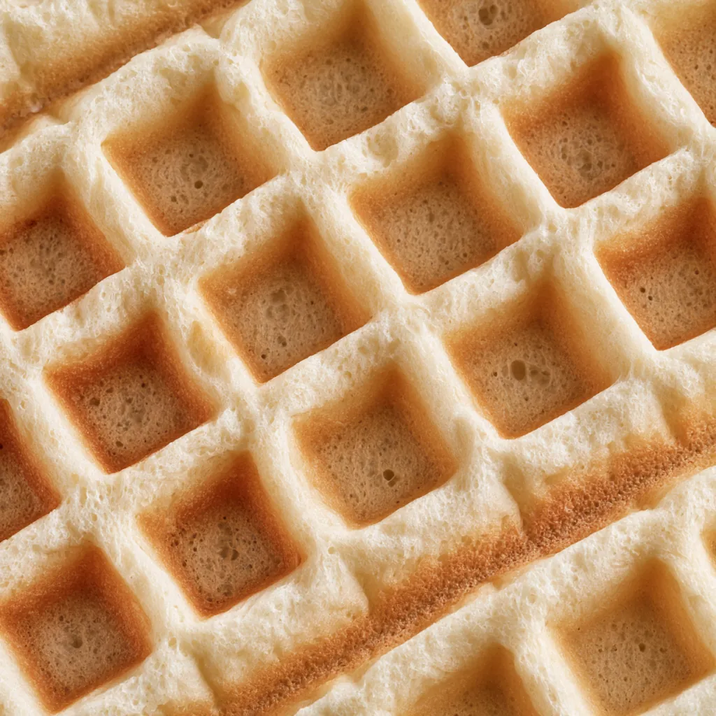 waffle texture soft pale waffle grid fluffy baked pores clean