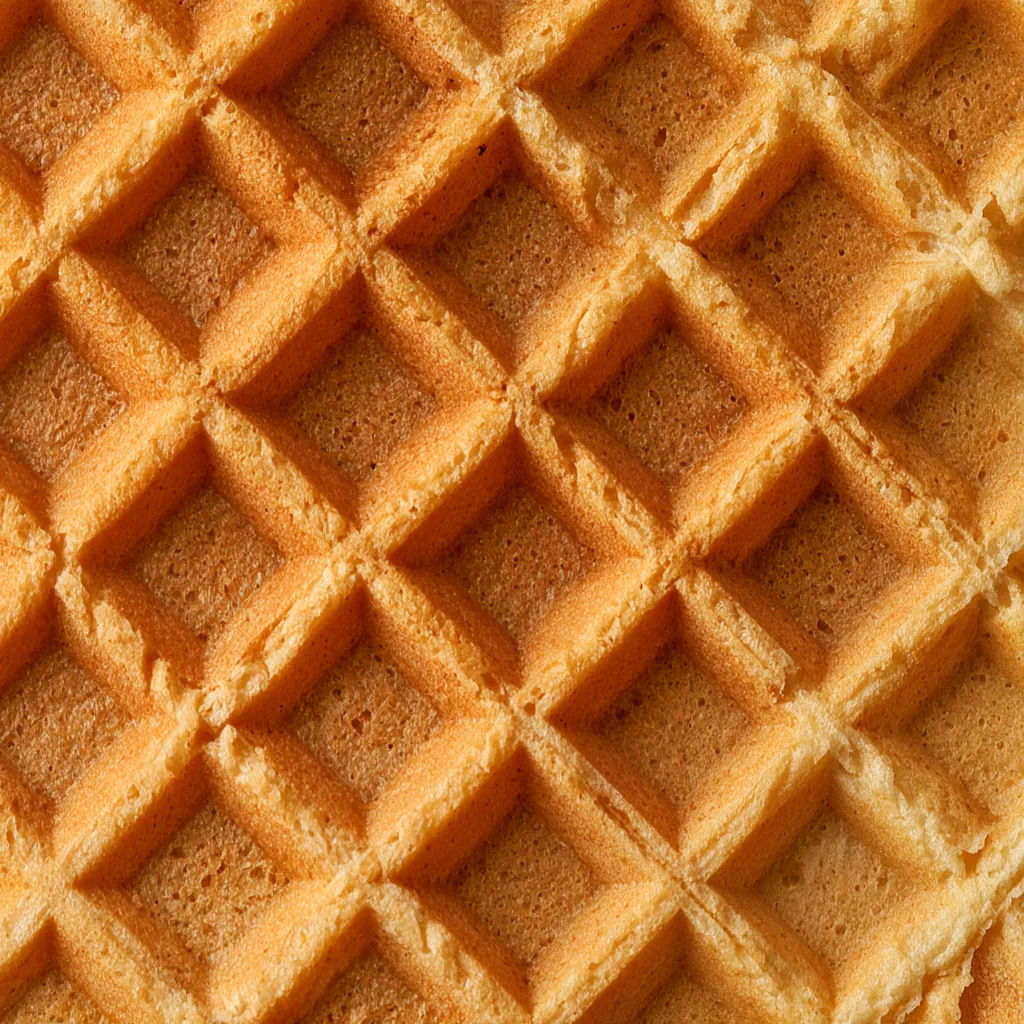 waffle texture waffle cone surface fine diamond grid golden